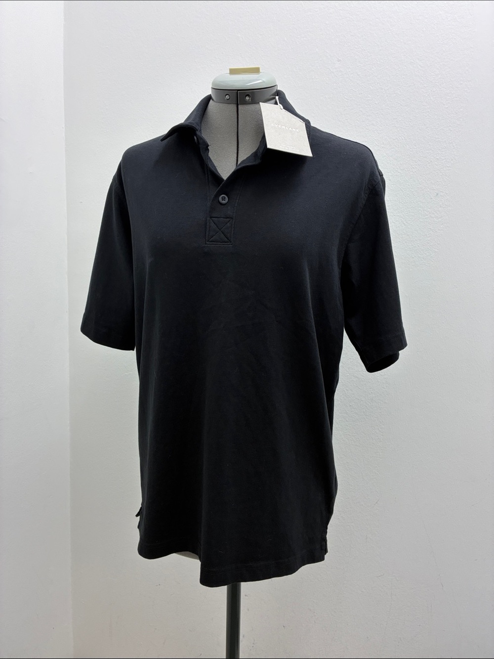 Everlane Black Short-Sleeve Polo
